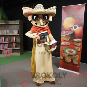 Mascot character of a Tan...