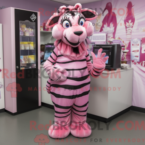 Mascot character of a Pink...