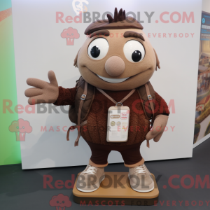 Mascot character of a Brown...