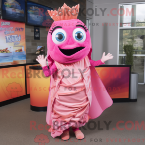 Postava maskota Pink Fish...