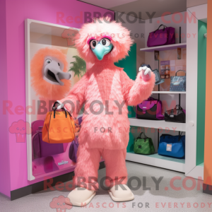 Maskotkarakter af en Pink...