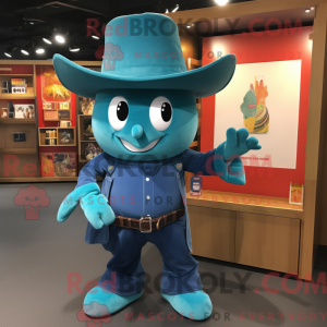 Mascot character of a Teal...