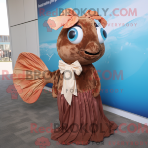 Maskottchen eines braunen...