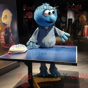 Maskottchen eines blauen...