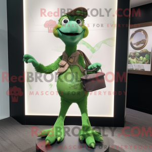 Maskottchen eines grünen...