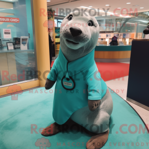 Mascot character of a Teal...