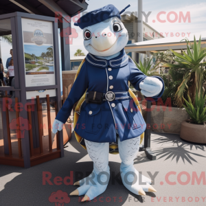 Mascot character of a Navy...