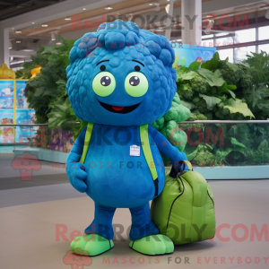 Mascot character of a Blue...