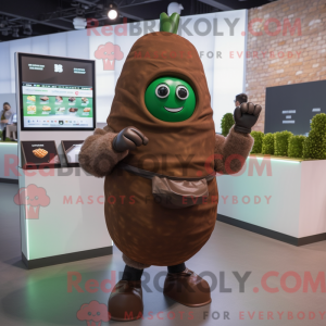 Mascot character of a Brown...