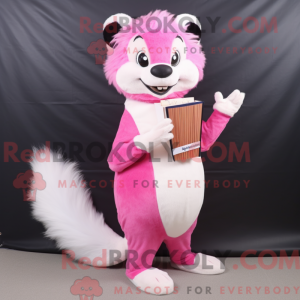 Mascot character of a Pink...