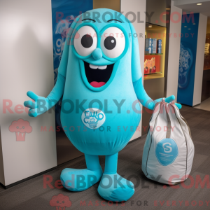 Mascot character of a Cyan...