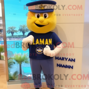 Mascot character of a Navy...