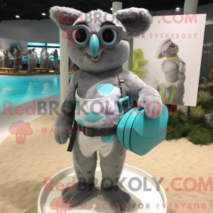 Mascot character of a Gray...