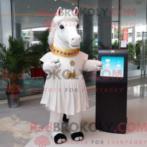 Mascot character of a White...