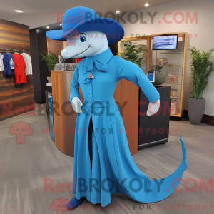 Mascot character of a Blue...