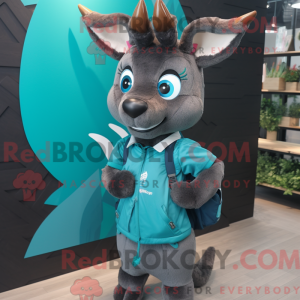 Mascot character of a Teal...