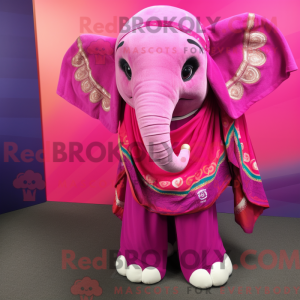 Máscara de elefante magenta...