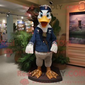 Mascot character of a Navy...