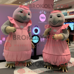 Mascot character of a Pink...