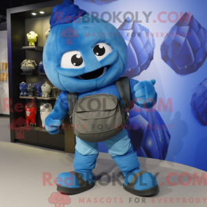 Mascot character of a Blue...