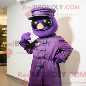 Maskottchen eines Purple...