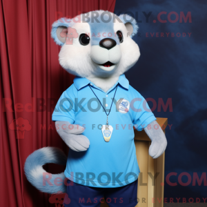 Maskottchen eines blauen...