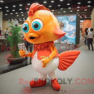 Mascot character of a Peach...