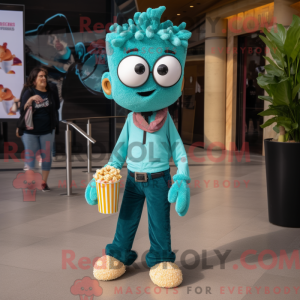 Maskotki z Teal Pop Corn w...