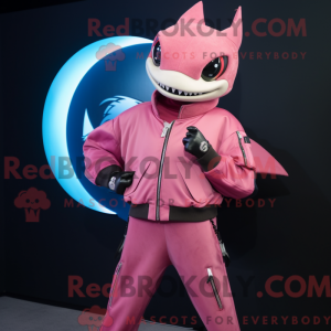 Mascot character of a Pink...