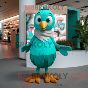 Mascot character of a Teal...