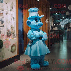 Mascot character of a Cyan...