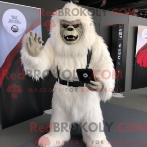 Mascot character of a White...