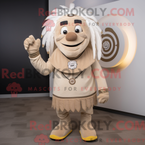 Mascot character of a Beige...