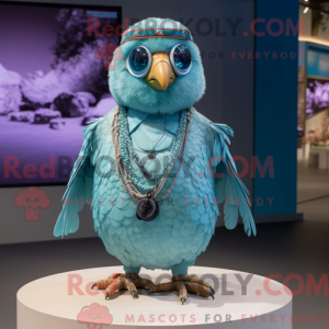 Mascot character of a Cyan...