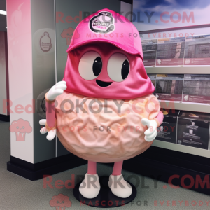 Maskottchen einer rosa...