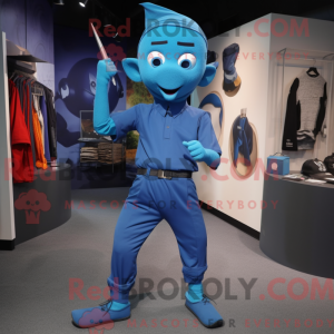 Mascot character of a Blue...