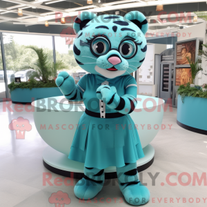 Máscara de tigre azul com...