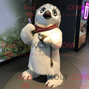 Mascot character of a White...
