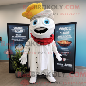 Maskot karakter af en hvid...