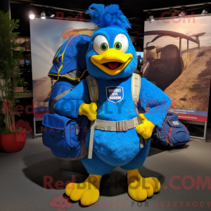 Mascot character of a Blue...