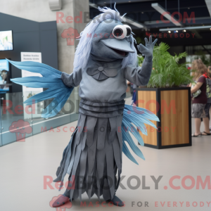 Mascot character of a Gray...
