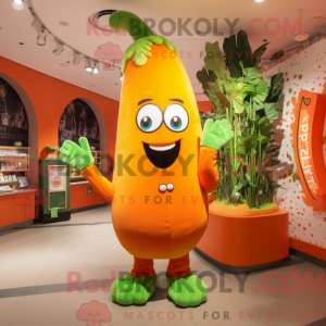 Postava maskota oranžového...