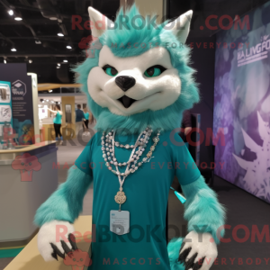 Mascot character of a Teal...