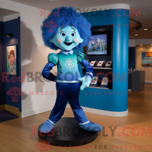 Mascot character of a Blue...