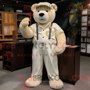 Personaje mascota de un oso...