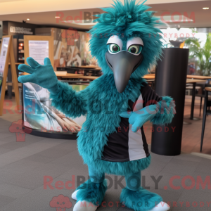 Mascot character of a Teal...