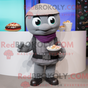 Mascot character of a Gray...