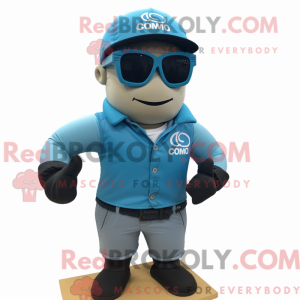 Maskottchen eines Cyan Para...