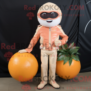 Mascot character of a Beige...