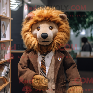 Mascot character of a Brown...